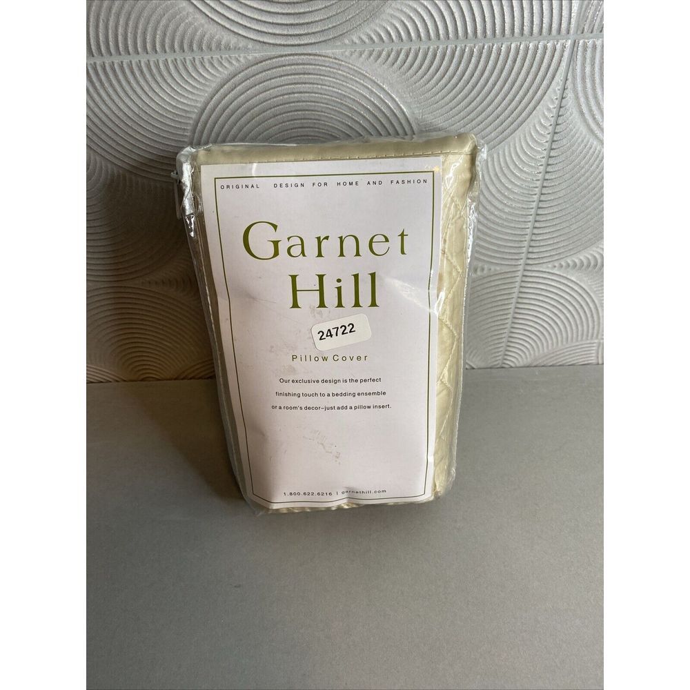 New Garnet Hill Lumbar Pillow Cover Creamy Beige / Golden "alabaster"โ